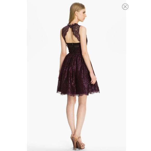 Alice + Olivia metallic lace dress - Picture 3 of 8